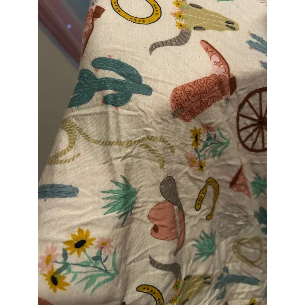 Little Sleepies Wild West Bamboo Viscose Fitted Crib Sheet Western Desert Print